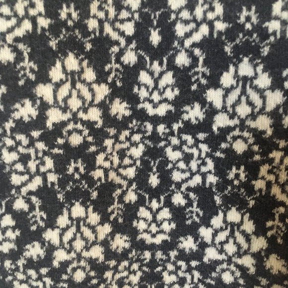 Navy and White Small J. Crew Patterned Sweatshirt - Picture 2 of 5